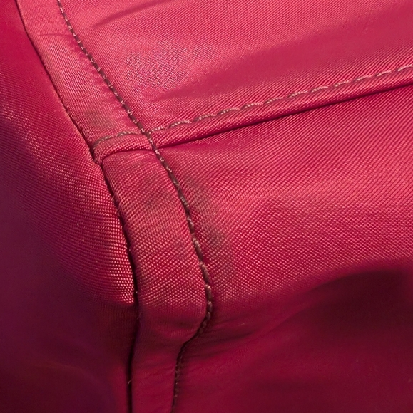 Kate Spade Dawn M Satchel Nylon Bag Rhubarg Tart - Picture 13 of 15